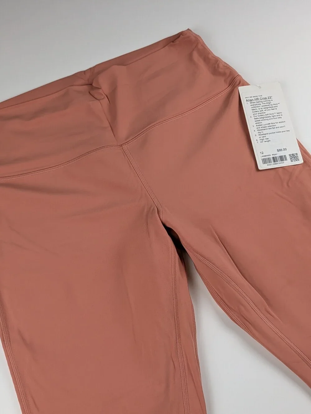 NWT Lululemon Align HR Crop 23 Pink Savanna Size 12 Pilates Princess Balletcore